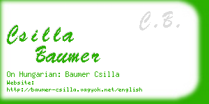 csilla baumer business card